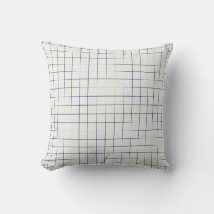 Eenvoudig vierkant blauw kussen