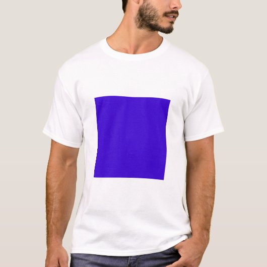 Eenvoudig vierkant - Deep Blue T-shirt (Voorkant)