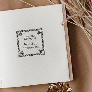 Eenvoudig Vintage Bloem Frame 'Uit de Bibliotheek Rubberstempel