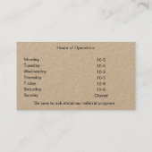 eenvoudig Visitekaartje (Achterkant)