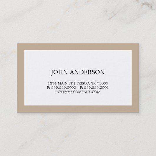 Eenvoudig Visitekaartje (Voorkant)