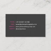 Eenvoudig Visitekaartje fotograaf (Achterkant)