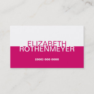 Eenvoudig Visitekaartje magenta-paneel