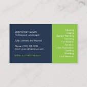 Eenvoudig Visitekaartje voor verzorging en tuinbou (Achterkant)