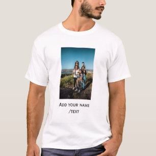eenvoudig voeg uw foto tekst familie vakantie kind t-shirt