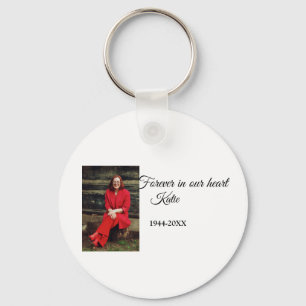 Eenvoudig Voeg uw foto tekst memorial aandenken aa Sleutelhanger