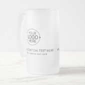 Eenvoudig Voeg uw Logo Clean Typography toe Matglas Bierpul (Voorkant links)