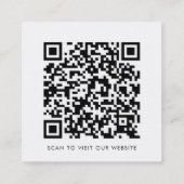 Eenvoudig voeg Uw Logo en QR Code Editable Kleur t Vierkante Visitekaartje (Achterkant)