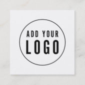 Eenvoudig voeg Uw Logo en QR Code Editable Kleur t Vierkante Visitekaartje (Voorkant)