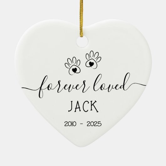 Eenvoudig voor altijd geliefd huisdier keramisch ornament (Achterkant)