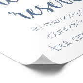 Eenvoudig voor altijd gereserveerd | Dusty Blue Me Poster (Hoek)