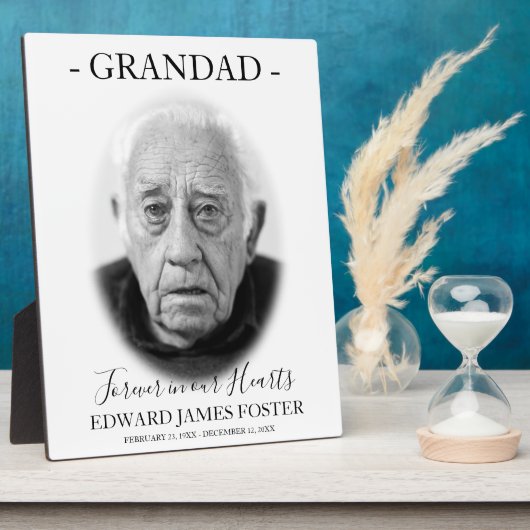 Eenvoudig voor altijd in ons hart gedenkteken | Fa Fotoplaat (Zijkant)