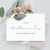 Eenvoudig voor mijn broer in de wet op mijn trouwd