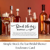 Eenvoudig Voorraad het bar Vrijgezellenfeest Informatiekaartje