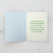 Eenvoudig vriend kaart (Binnen)