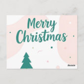 Eenvoudig vrolijk kerstfeest briefkaart (Achterkant)