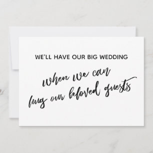 Eenvoudig wanneer we je kunnen knuffelen uitgestel kaart