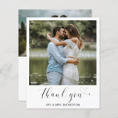 Eenvoudig warmtefotobudget bruiloft Hartelijk dank (Voorkant / Achterkant)