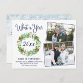 Eenvoudig wat een jaar kerstfeestdag groet briefkaart (Voorkant / Achterkant)