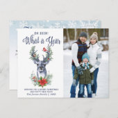 Eenvoudig wat een jaar kerstfeestdag groet briefkaart (Voorkant / Achterkant)