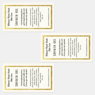 Eenvoudig waterdicht douchegel productetiket labels
