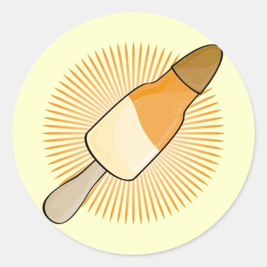 eenvoudig waterijs ronde sticker (Voorkant)