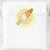 eenvoudig waterijs ronde sticker (Tas)