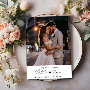 Eenvoudig we kregen trouwaankondiging