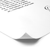 Eenvoudig Weddenschap 6 Tafel Zwarte & Witte Zitka Poster (Hoek)