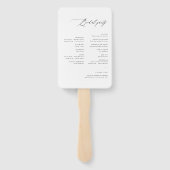 Eenvoudig weddenschap met kalligrafie handwaaier (Achterkant)