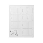 Eenvoudig weekblad notitieblok (Gedraaid)