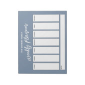 Eenvoudig wekelijks handschrift Denim Blue Notitieblok (Gedraaid)