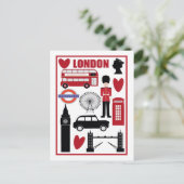 Eenvoudig welkom bij Londen Travel Briefkaart (Staand voorkant)