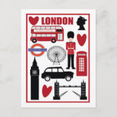 Eenvoudig welkom bij Londen Travel Briefkaart (Voorkant)