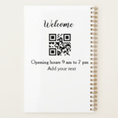 Eenvoudig welkom openen welkom barcode QR naam toe Planner (Achterkant)