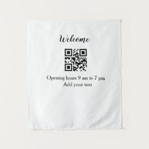 Eenvoudig welkom openen welkom barcode QR naam toe Wandkleed