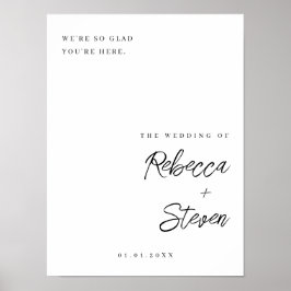 Eenvoudig welkomstbord voor buitenlanders poster