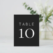 Eenvoudig White Black Wedtable Number (Staand voorkant)