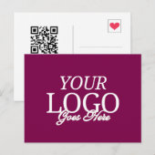 Eenvoudig wijnbedrijf Logo met QR Code Business Briefkaart (Voorkant / Achterkant)