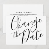 Eenvoudig Wijzig de Datum Uitgestelde Geannuleerde Save The Date (Voorkant / Achterkant)