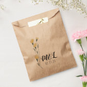 Eenvoudig Wild Flower Hand Drawn Wedding Bedankzakje (Gezegeld)