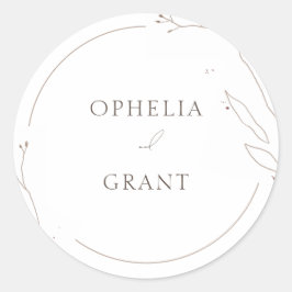 Eenvoudig Wild Grass Weddenschap Dank jullie Stick Ronde Sticker