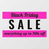 Eenvoudig winkelbord voor zwarte friday-verkoop raamsticker (Vel)
