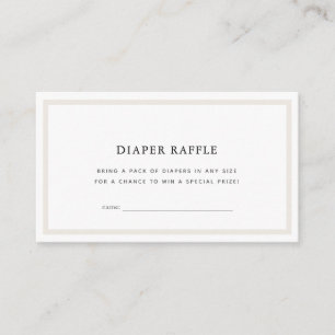 Eenvoudig wit Baby shower luier loket Informatiekaartje