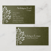 Eenvoudig wit blad Visitekaartje (Voorkant / Achterkant)