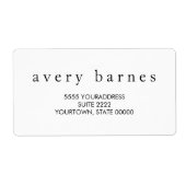 Eenvoudig wit, Creative Professional Modern Etiket (Voorkant)