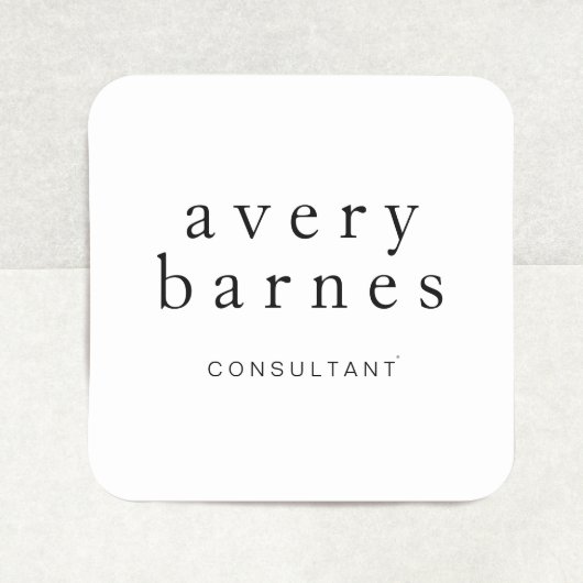 Eenvoudig wit, Creative Professional Modern Vierkante Sticker