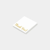 Eenvoudig wit en goud bedankt post-it® notes (Schuin)