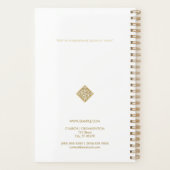 Eenvoudig Wit en Goud Kruis Religieus Planner (Achterkant)