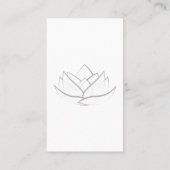 Eenvoudig wit en grijs Lotus Flower Visitekaartje (Achterkant)